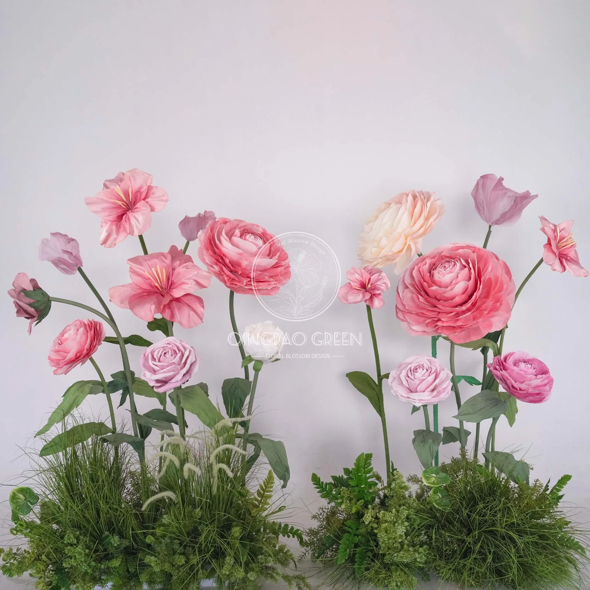 New Design Artificial Giant Standing Dahlia Flower Flower