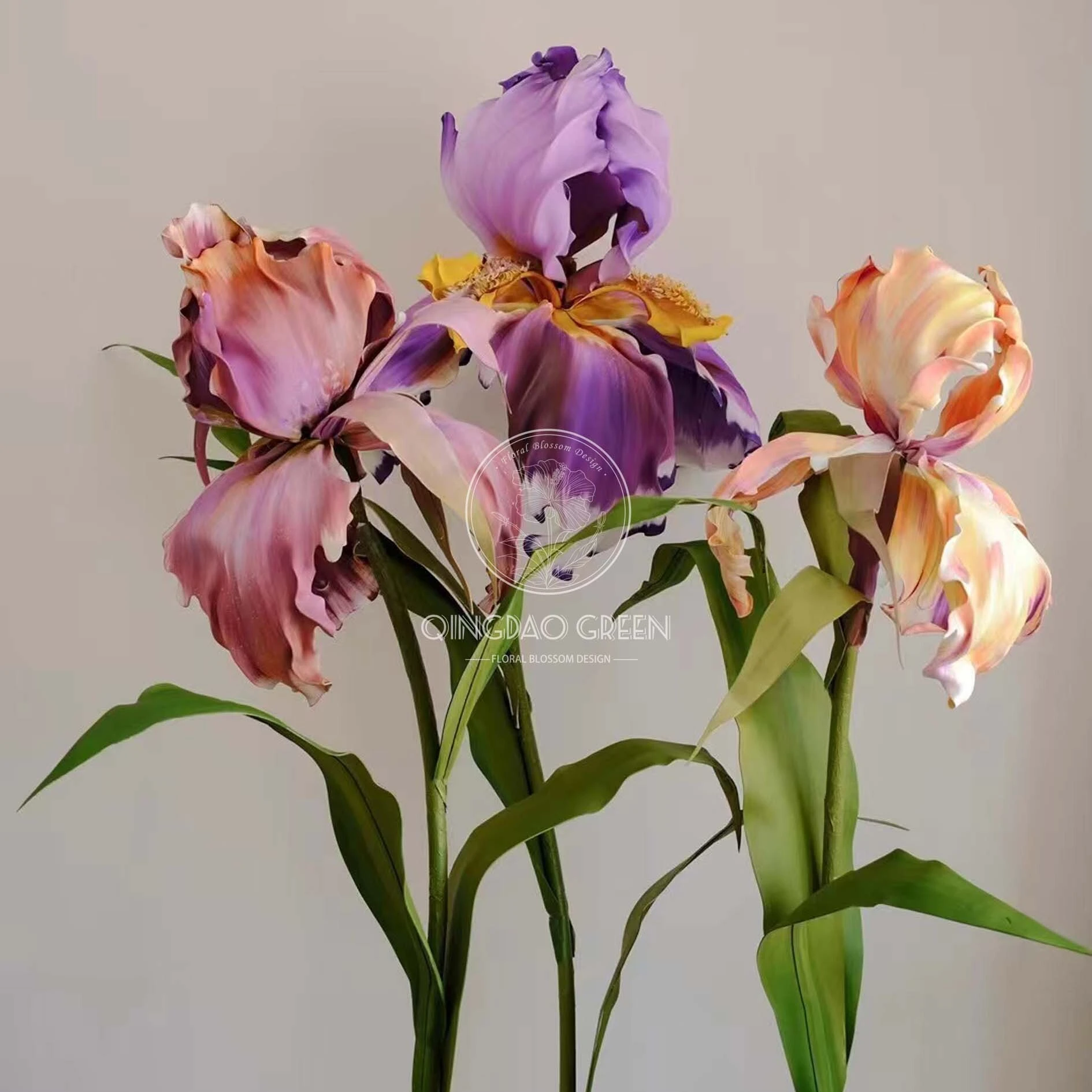 Gigante autosuficiente Eva Material impermeable Set de flores de Iris