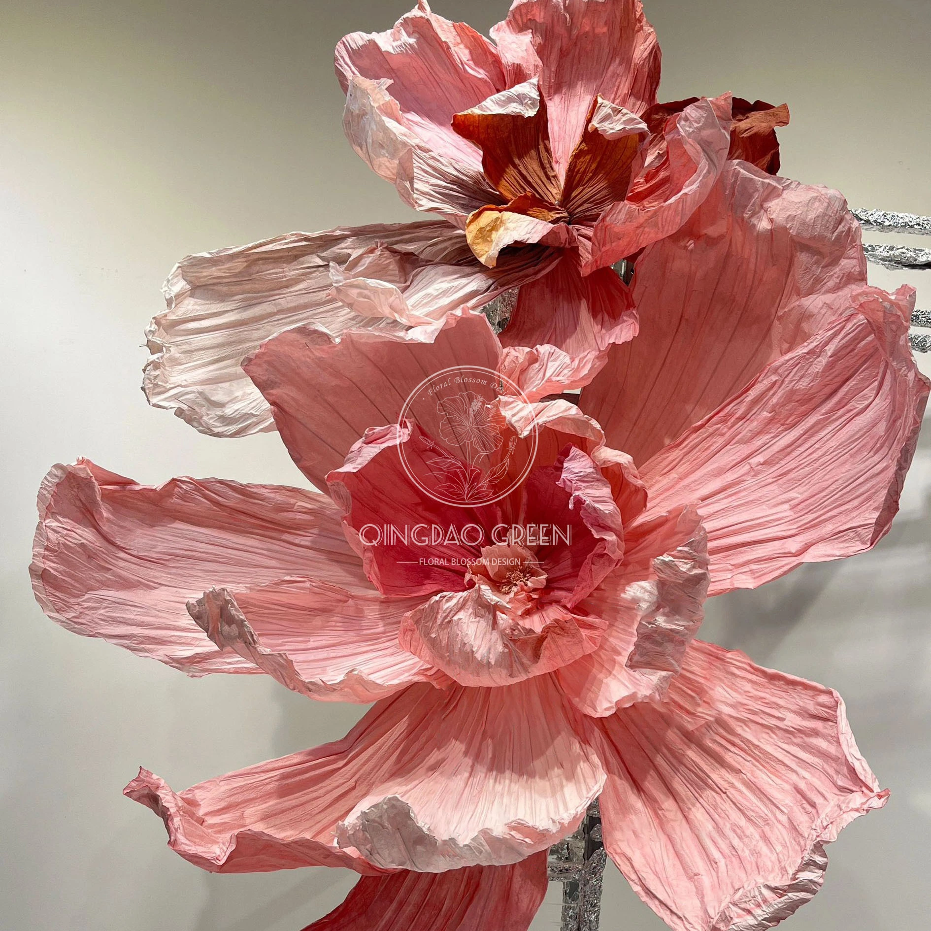 Gran oferta de decoración de bodas con flores gigantes románticas para centros comerciales, decoración de fiestas. 1