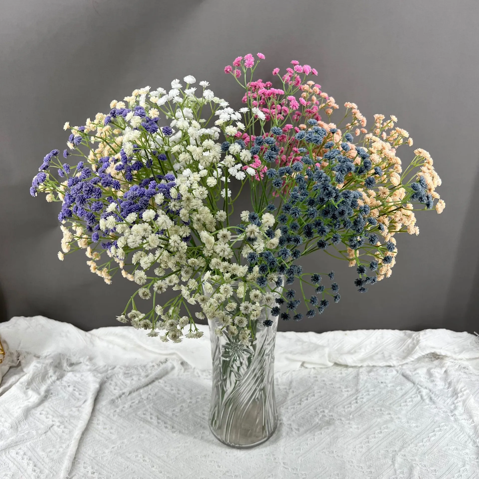 Flor de simulación de estrella completa de 108 cabezas de alta calidad, arreglo floral para boda, decoración de flores falsas para el hogar y la sala de estar. 1