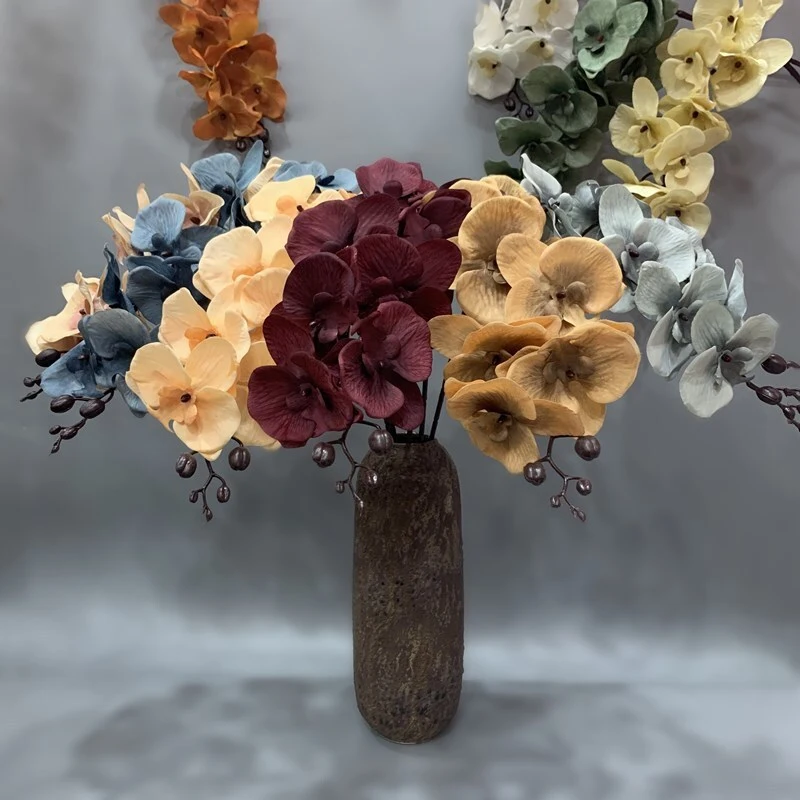 Simulación de Phalaenopsis europea de color otoñal, sensación 3D, decoración del hogar. 1