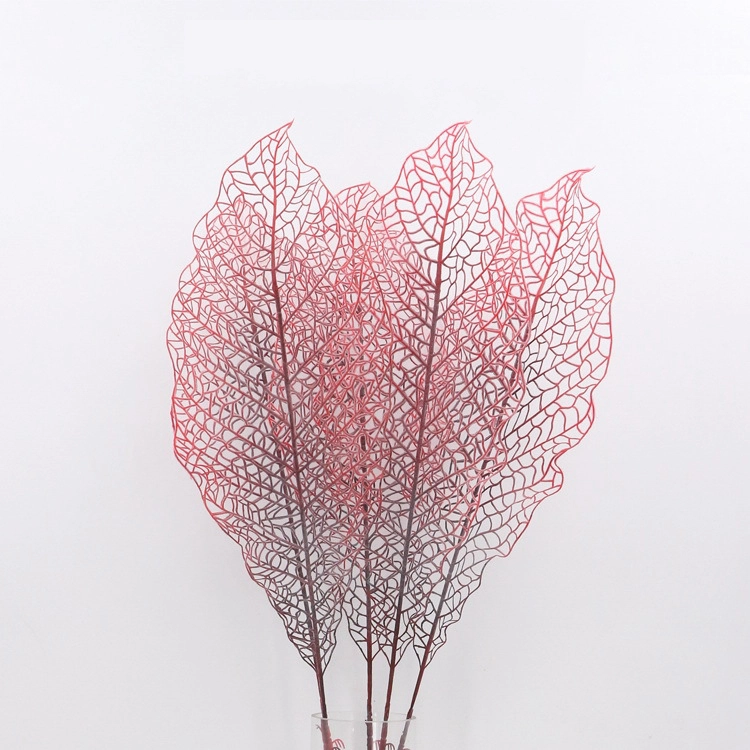 Empty net magnolia leaves decoration wedding flower wall simulation leaves green plants with flower material leaves 1