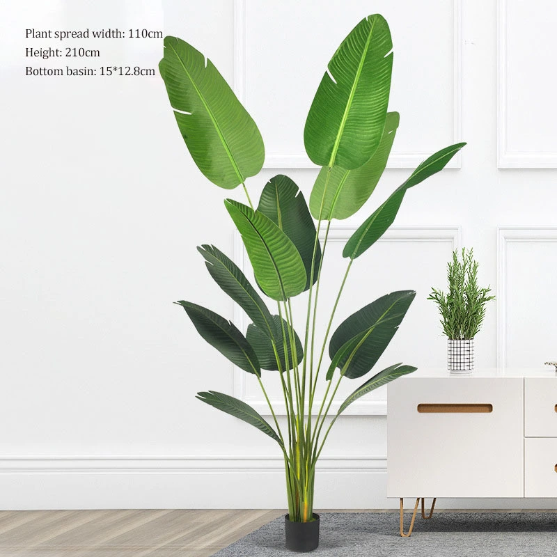 Large Nordic simulation plant living room fake green plant simulation tree traveler banana pot landscape decoration simulation green plant 1