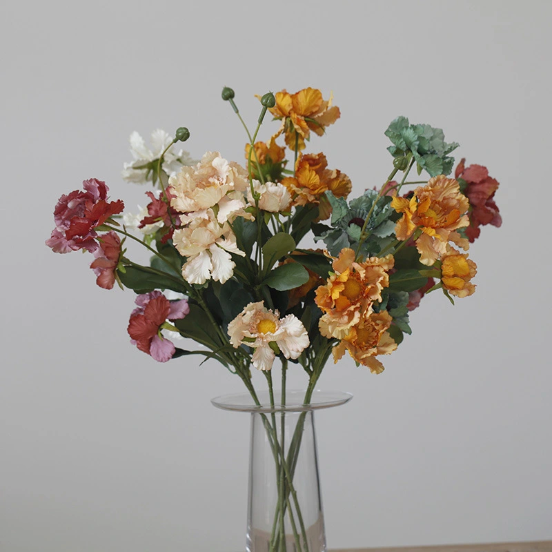Simulación simple de flores para bodas, arte floral, crisantemo silvestre, accesorios de fotografía 1
