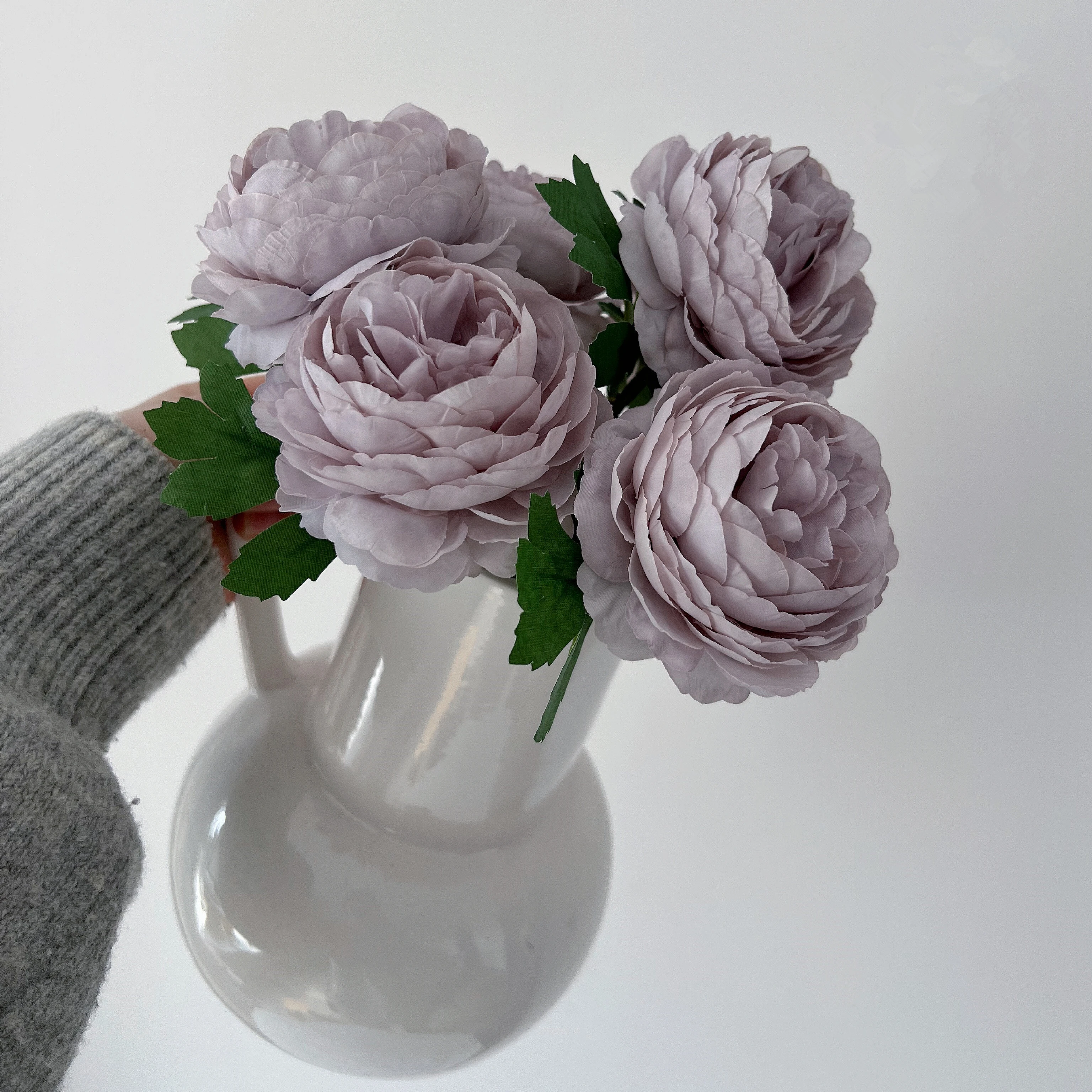 Artificial Paeonia court French silk flower light purple flower bouquet interior decoration floral decoration 1