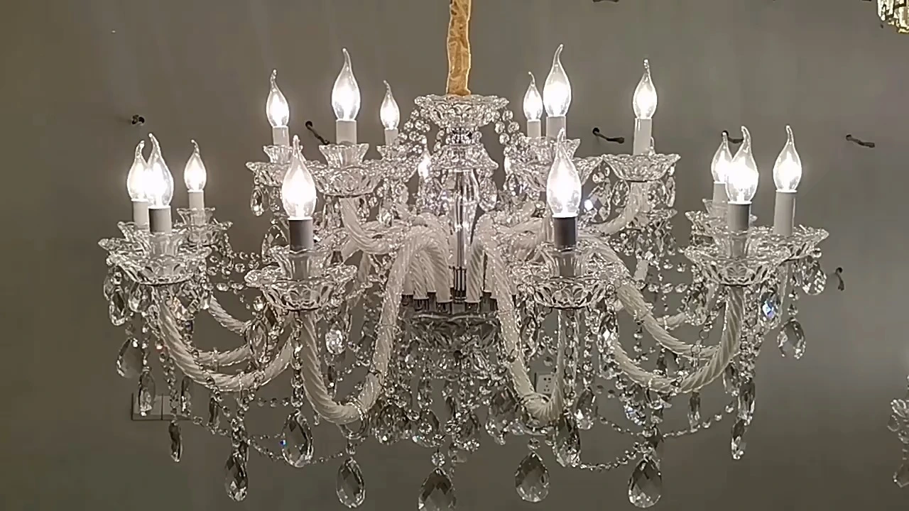 New European chandelier living room light crystal light luxury atmospheric duplex villa hall light staircase light long chandelier 1