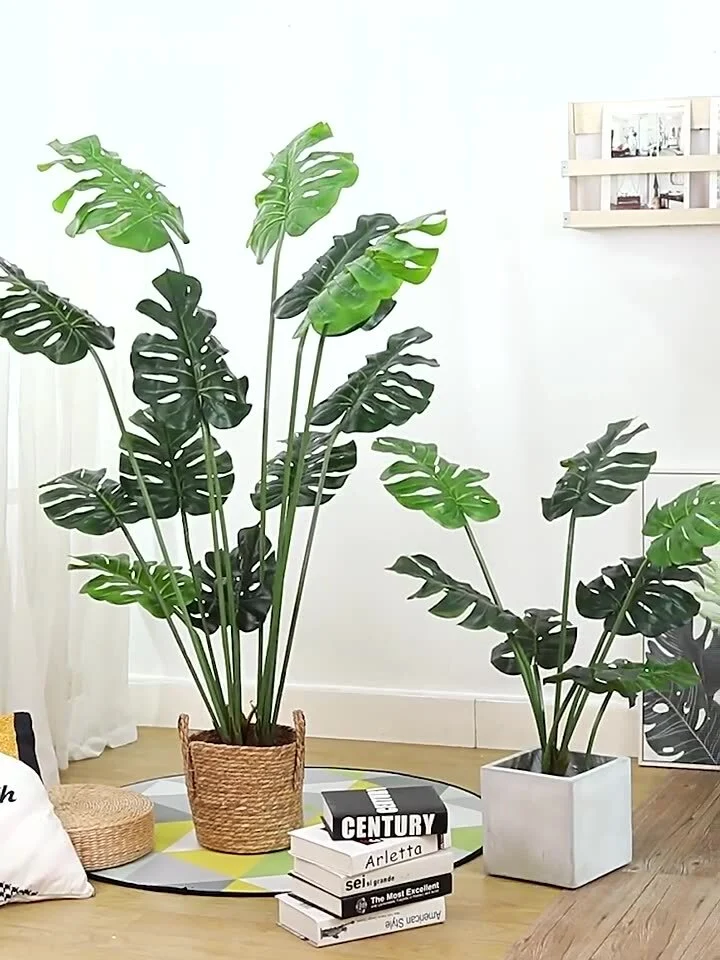 Large green plant pot simulation turtle back bamboo indoor living room decoration pot decoration 1