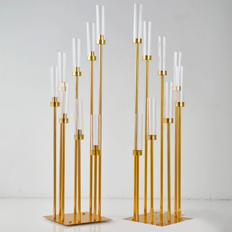 Wedding props electroplated backgamp candlestick wedding stage layout road lead candle table decoration 1