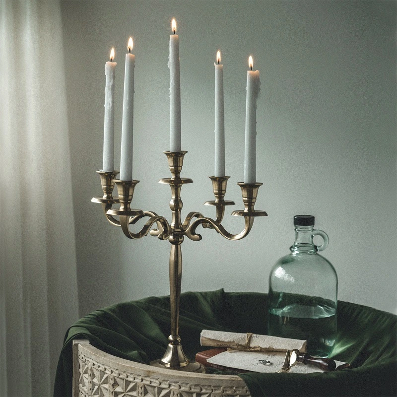 Candelabro decoración del hogar retro regalo romántico cena a la luz de las velas 1