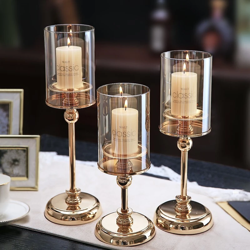 Candlestick decoration light luxury table candle table candlelight dinner props 1