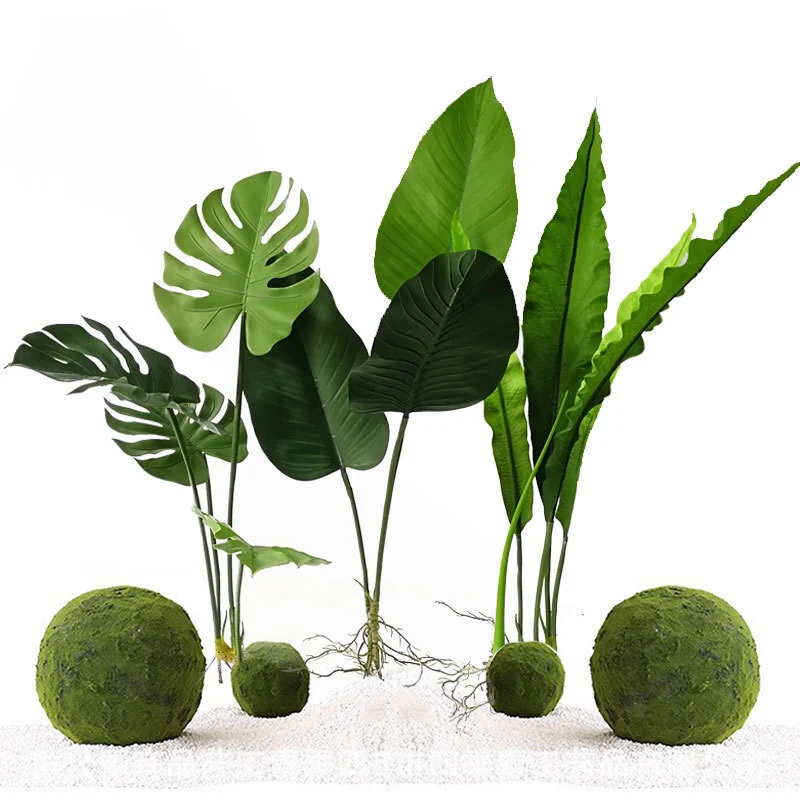 Simulation turtle back leaf soft glue lily leaf green planting landscape 1