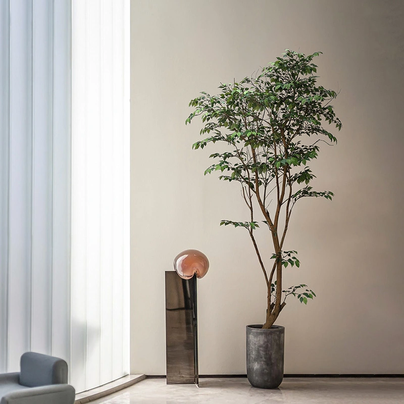 Simulation green plant small banyan tree indoor living room potted landscaping pieces 1
