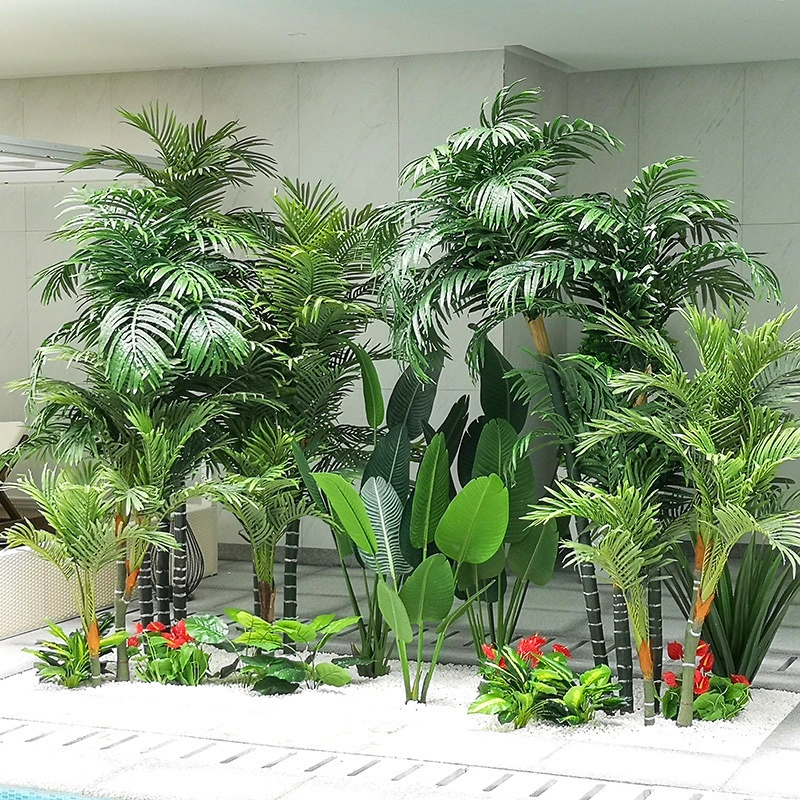 Large-scale simulation of green plant traveler banana loose tail sunflower jacaranda pot decoration senior plant wholesale 1