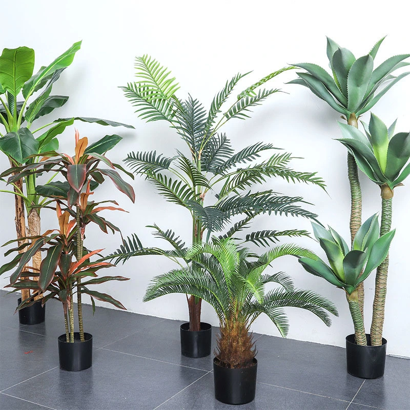 Bonsái artificial de plantas verdes, viento tropical, desierto, tequila, decoración paisajística de hotel interior. 1