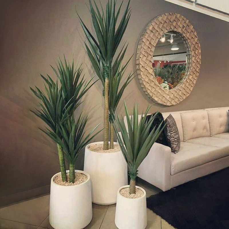 Simulation plant meat sisal iron tree home floor decoration 1