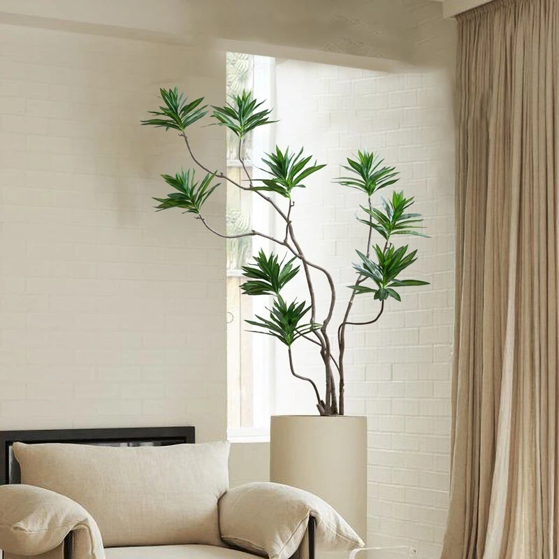 Planta de bambú de lirio de alta simulación, bonsái, decoración de maceta de árbol de simulación de paisaje de sala de estar interior 1