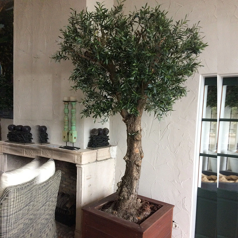 High simulation plant large olive tree decoration indoor flame retardant outdoor anti-aging 1