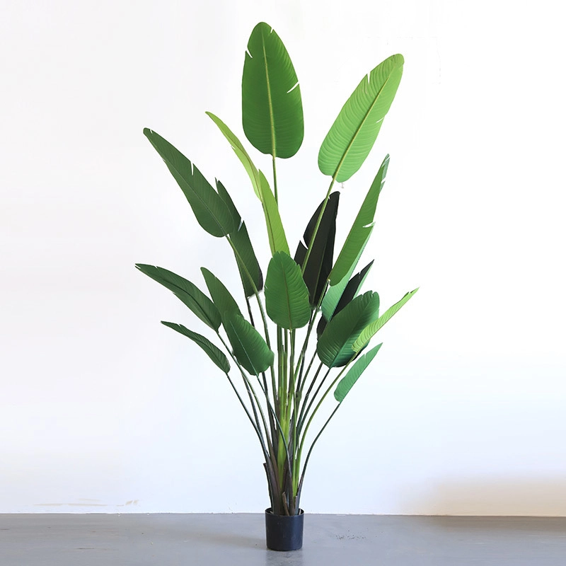 Planta de simulación grande que aterriza, viajero, plátano, ave del paraíso, decoración de interiores, maceta, planta verde, decoración, árbol 1