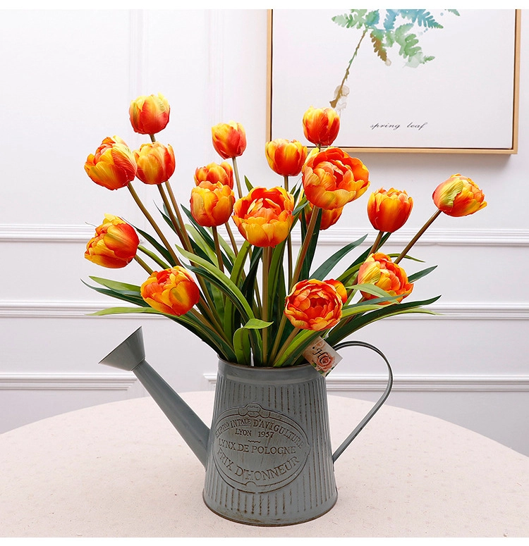 Simulation 3 head bract heart tulip indoor living room photography home props 1