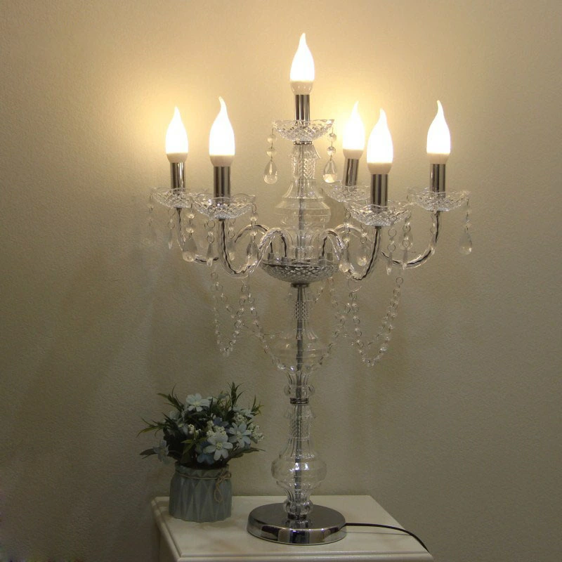 The new acrylic crystal light road guide can be used for wedding venue layout photo area sign-in table decoration candlestick 1