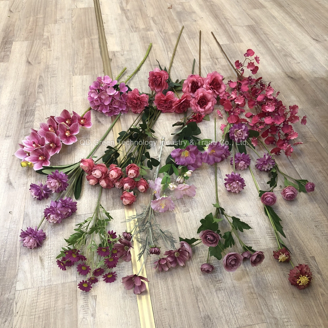 New rose red wedding flower wedding hall hotel road lead shooting 1