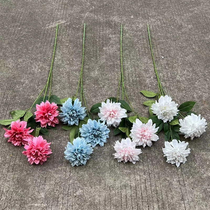New simulation Dahlia/tall pole Dahlia/Guinea peony/wedding soft decoration flower wholesale 1