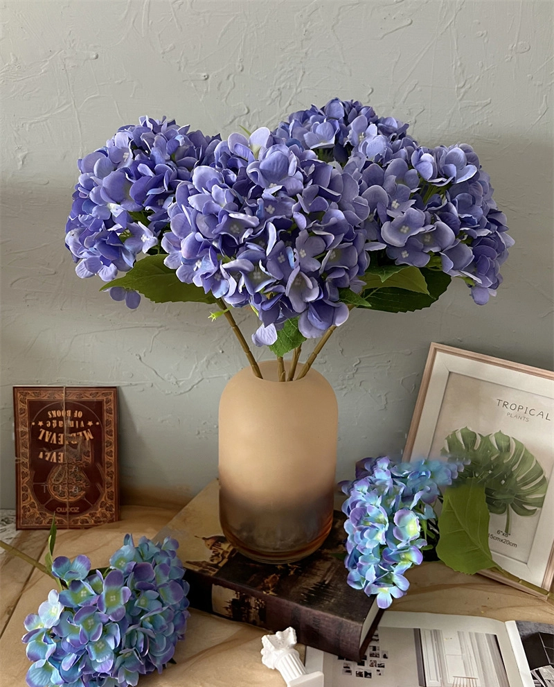 New spring garden style single head hydrangea home soft decoration decoration wedding flower arrangement 1