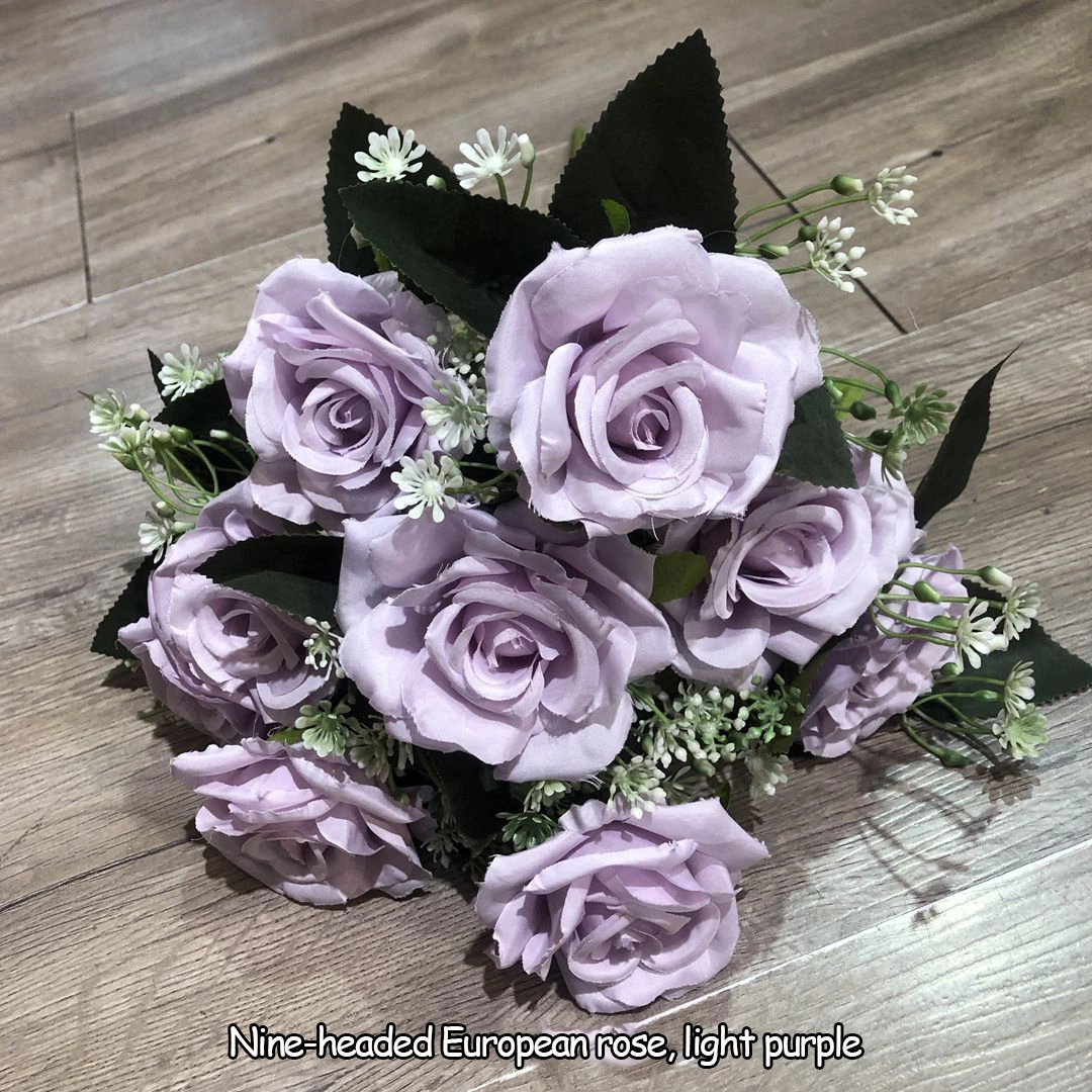 Purple simulation flower wholesale hydrangea periwinkle wedding decoration 1