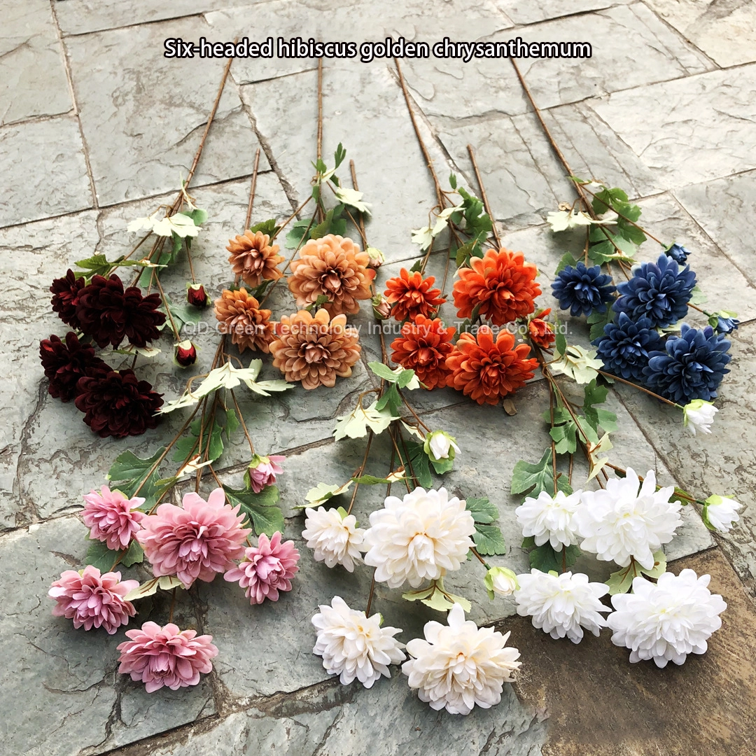 Peony/Hibiscus Golden chrysanthemum/Dahlia/Cosmos/Wedding decoration flowers 1