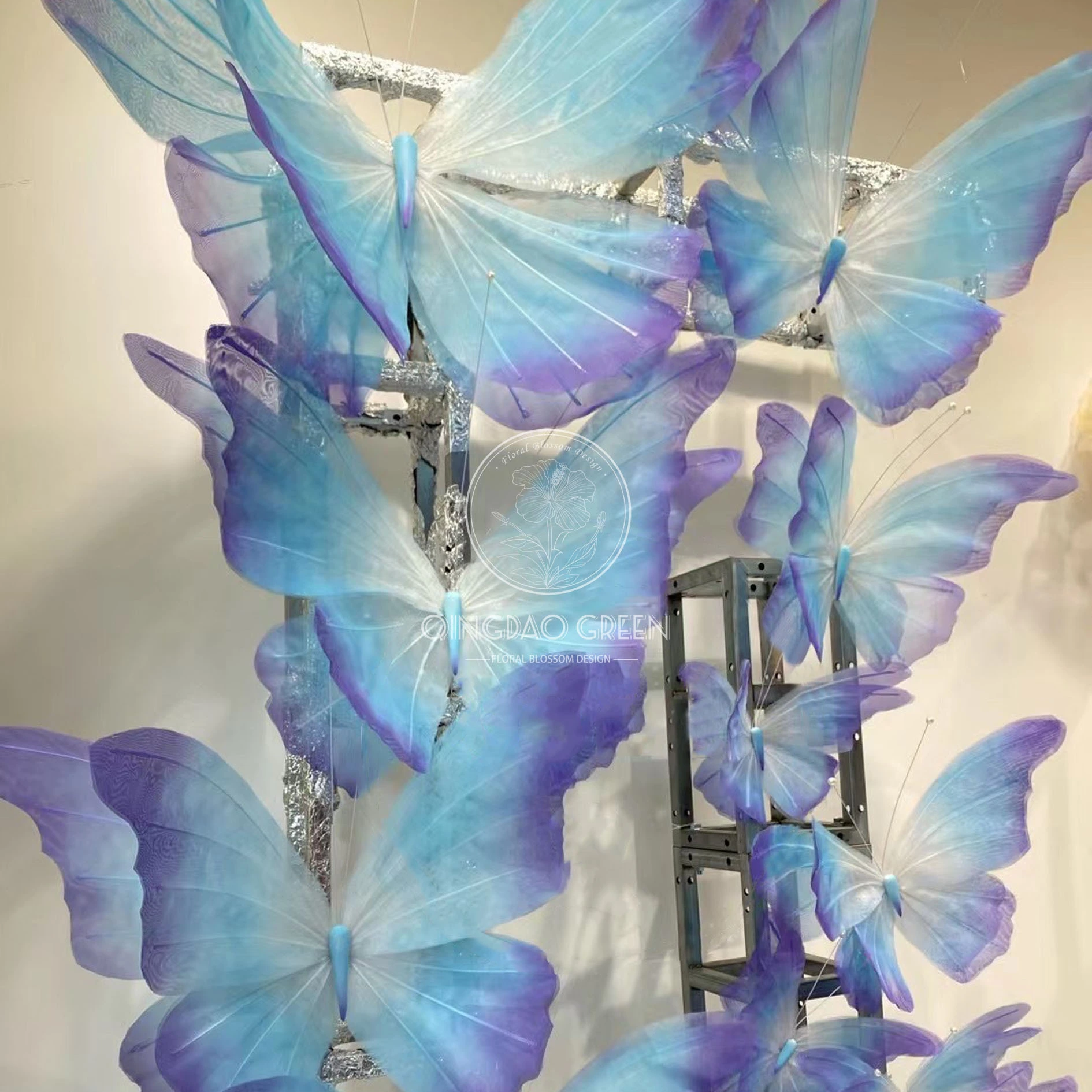 Nouveau design géant de papillon organza arc