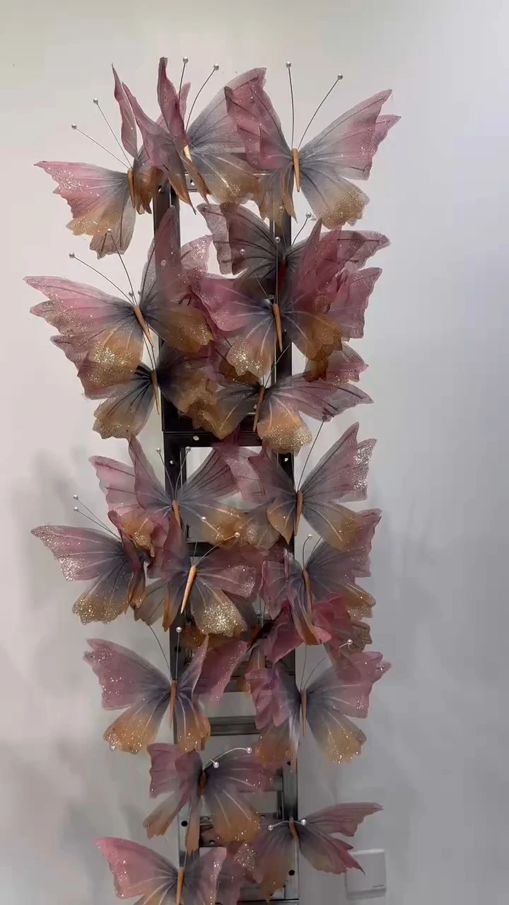 Butterfly Art Decorations Giant Artificial HandmadeSilk Butterfly Decorations for Wedding Event 1