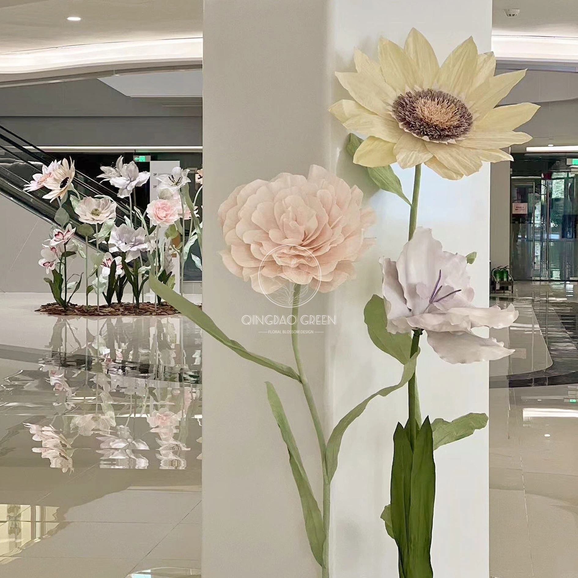 Grandes decoraciones de flores