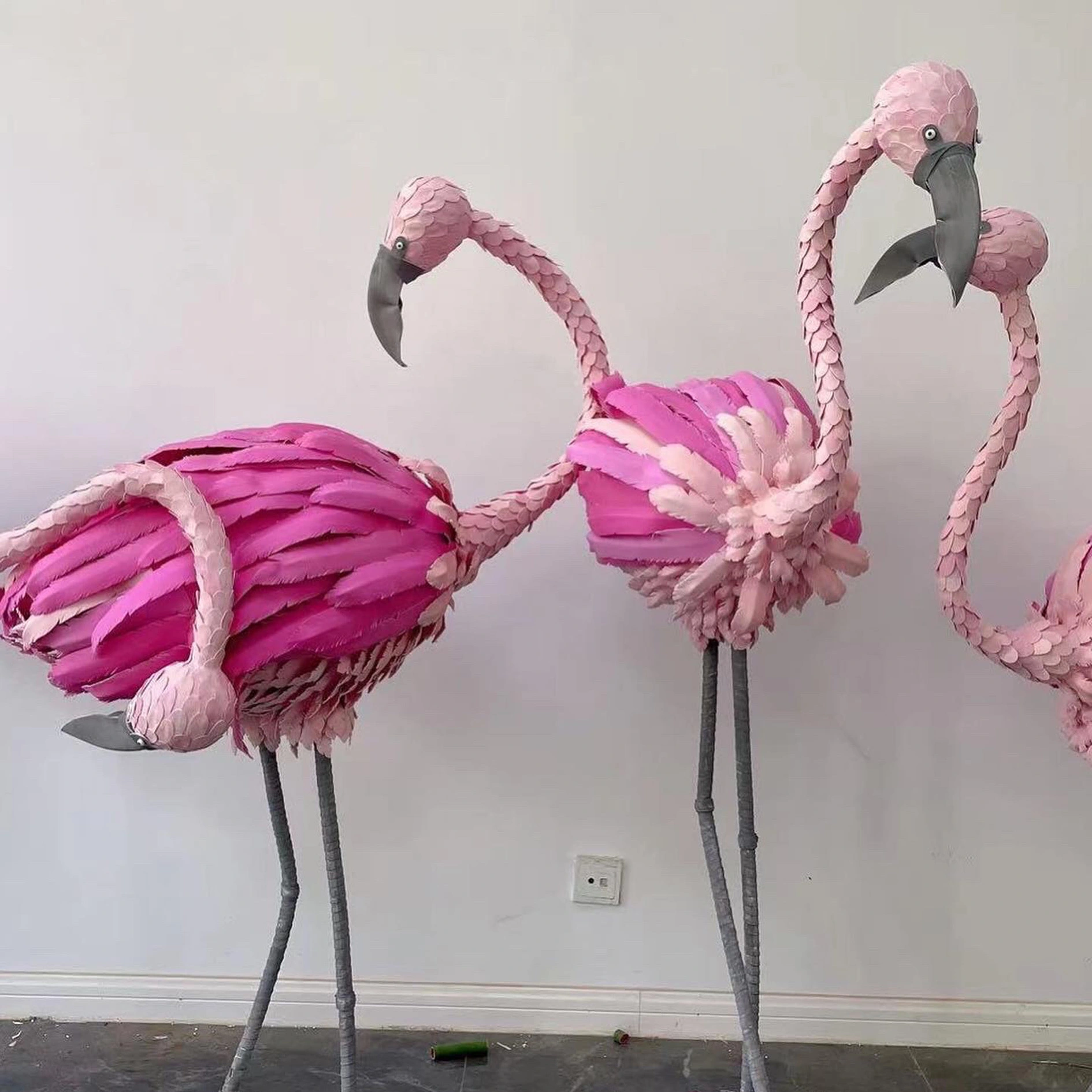 Personalización manual de flamencos jardín decoración exterior