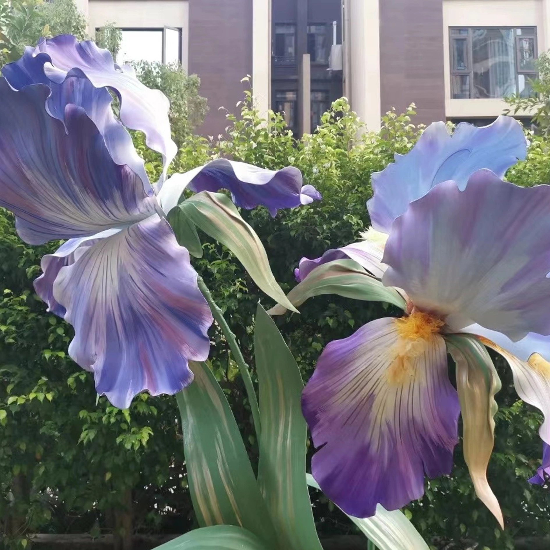 Nuevo diseño Flor gigante de espuma hecha a mano Iris