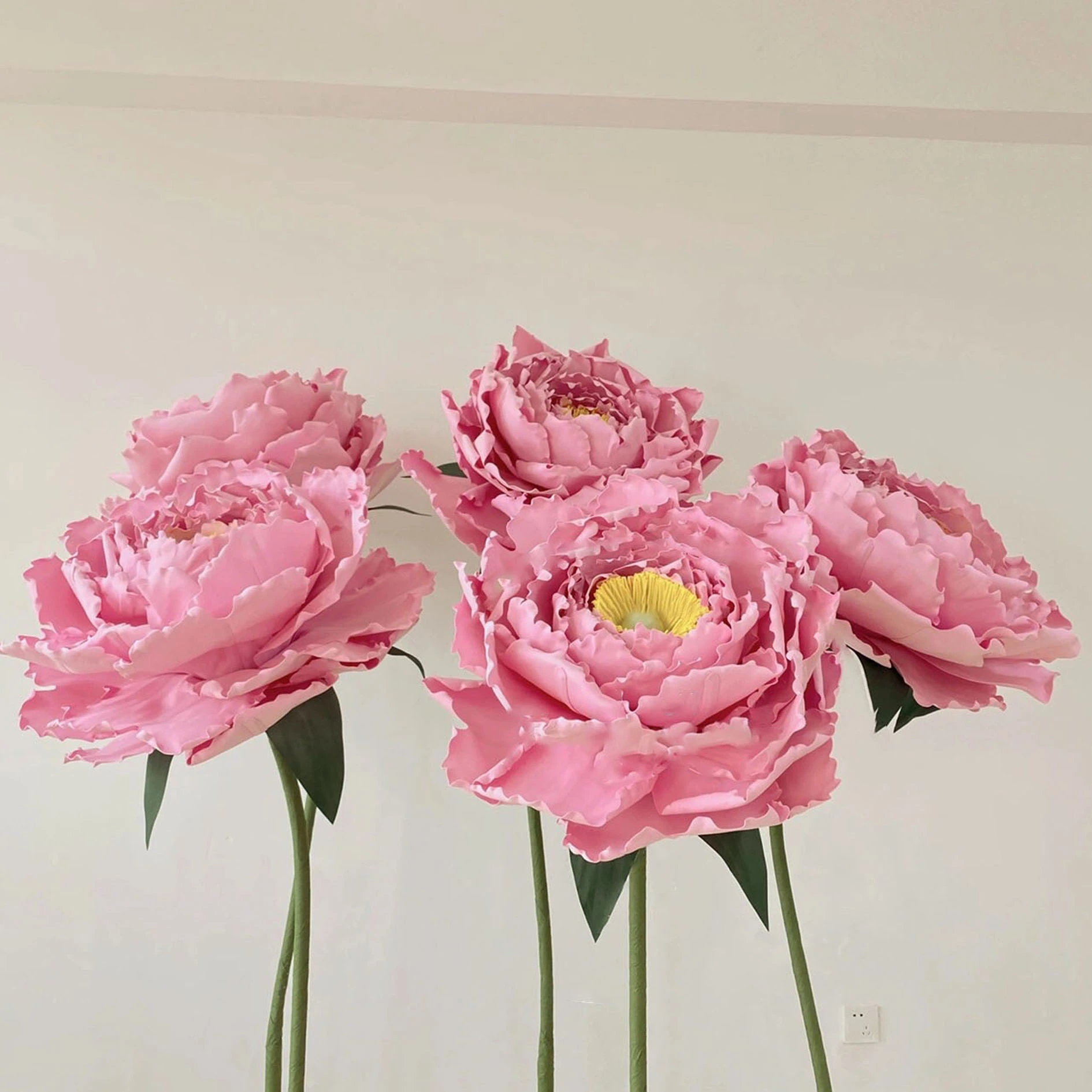 Decoración gigante de diseño floral de boda hecho a mano