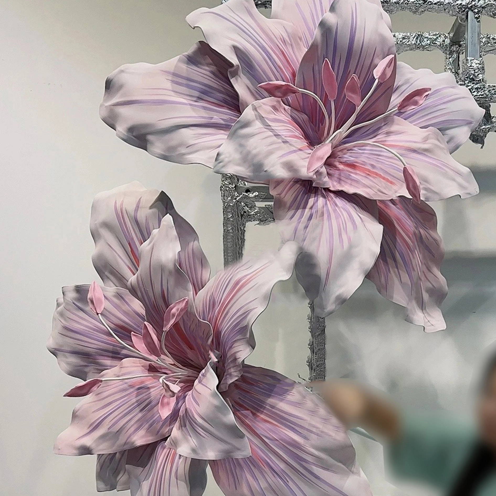 Decoración de flores gigantes de espuma de Eva