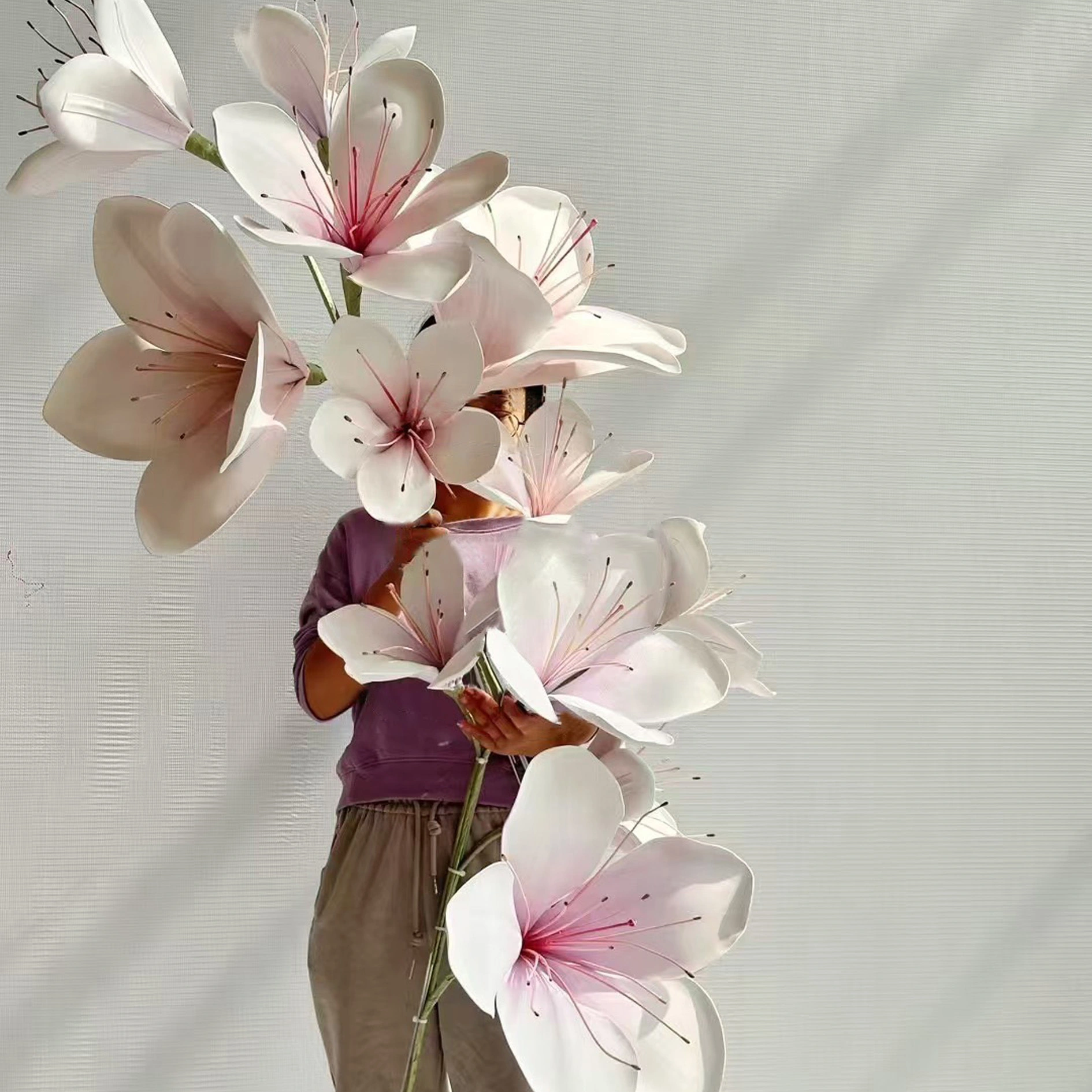 Flor artificial hecha a mano