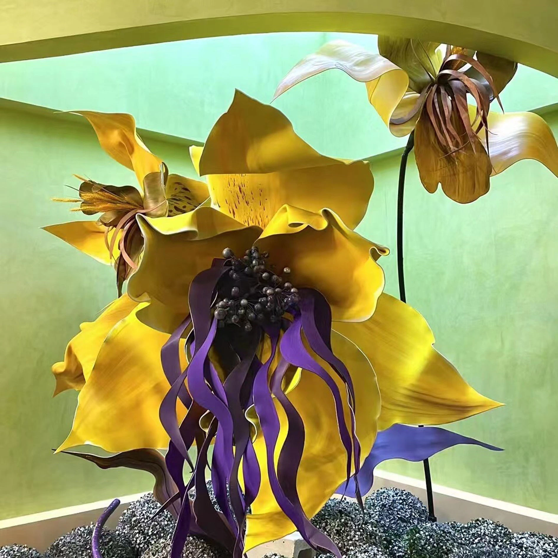 Grandes decoraciones de flores