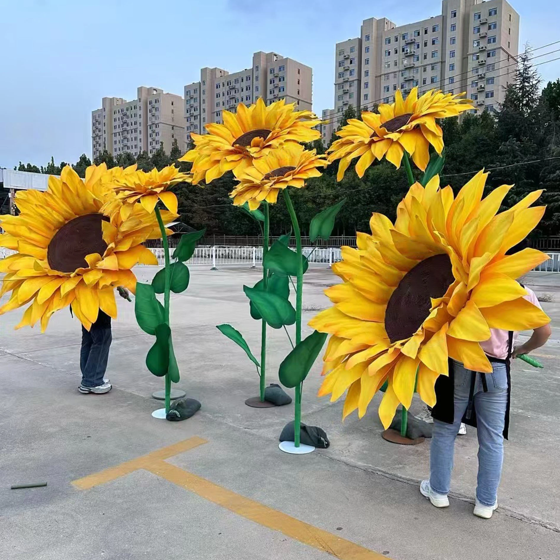 Gigante amarillo hecho a mano Eva girasol