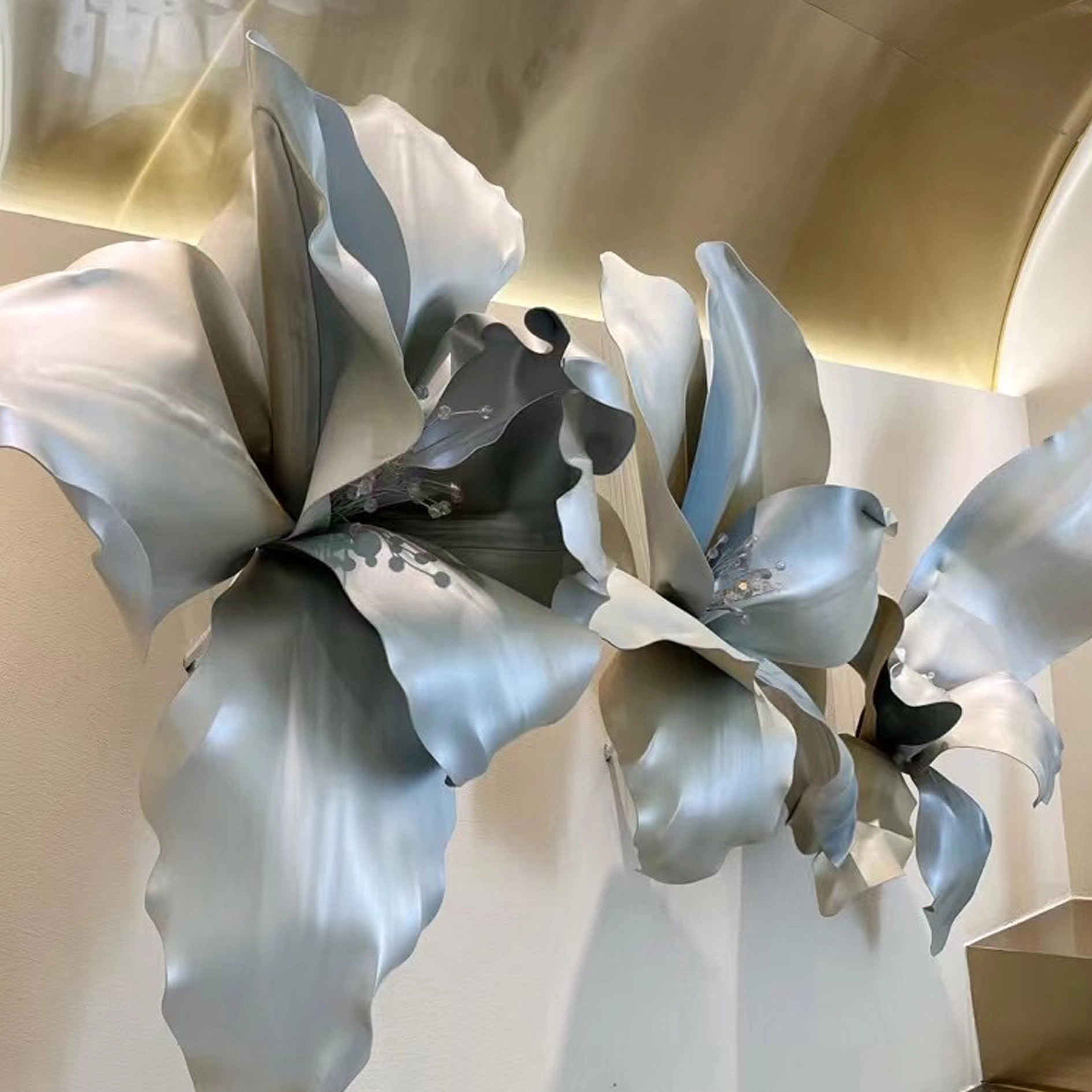 Flor gigante de espuma de espuma floral hecha a mano