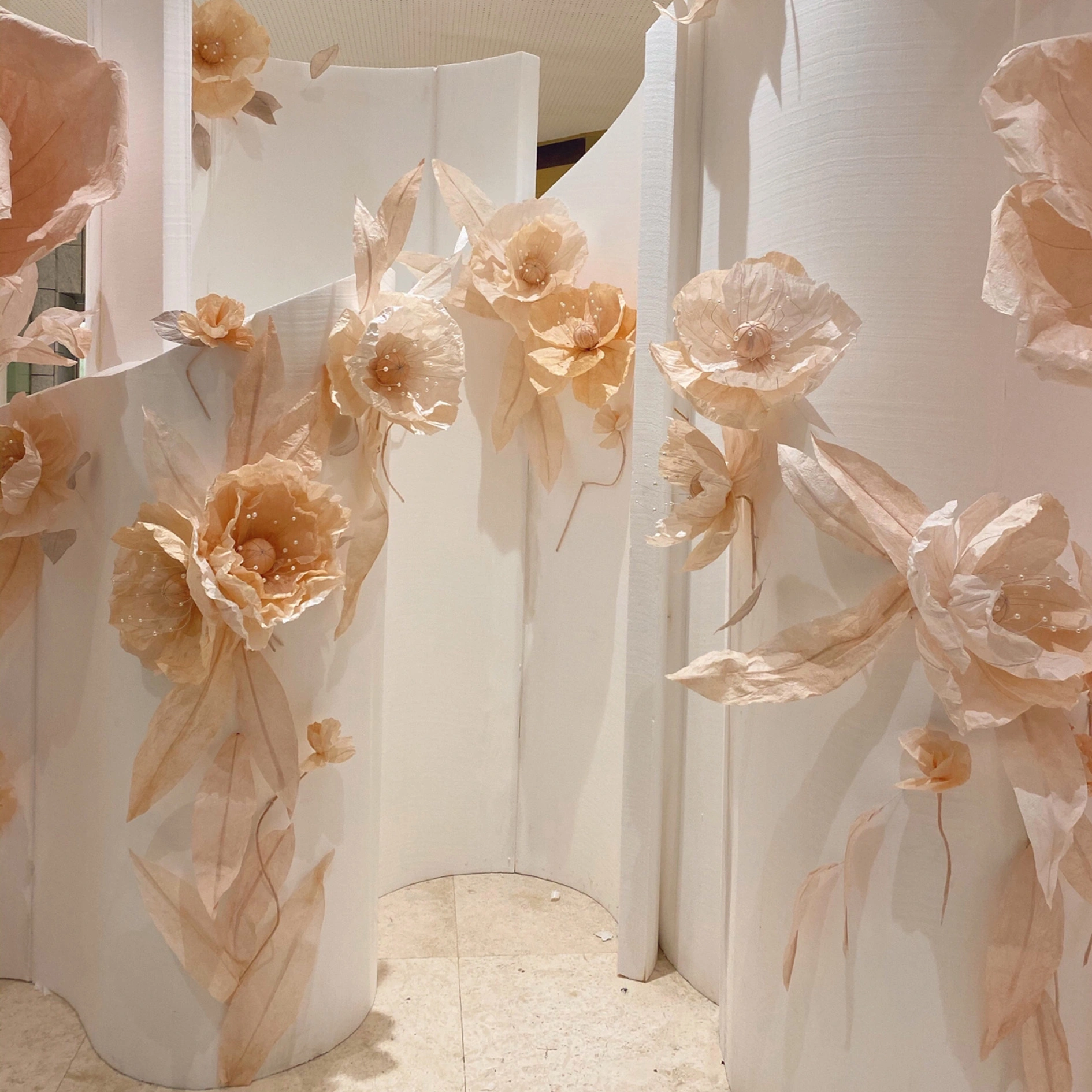 Handmade paper poppy roses