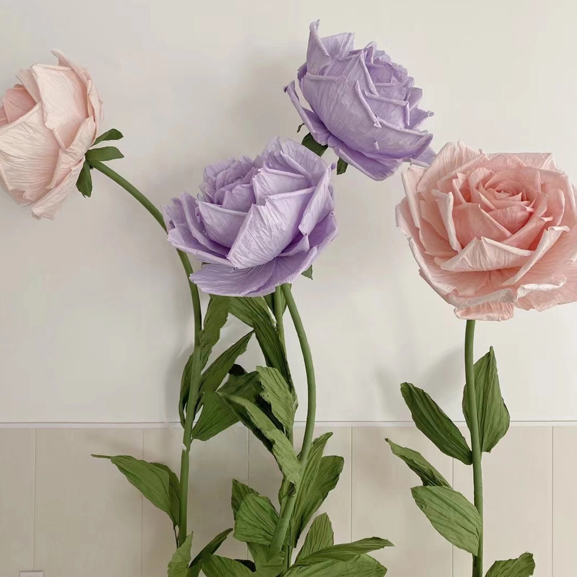 Papel gigante de color opcional rosa hecha a mano