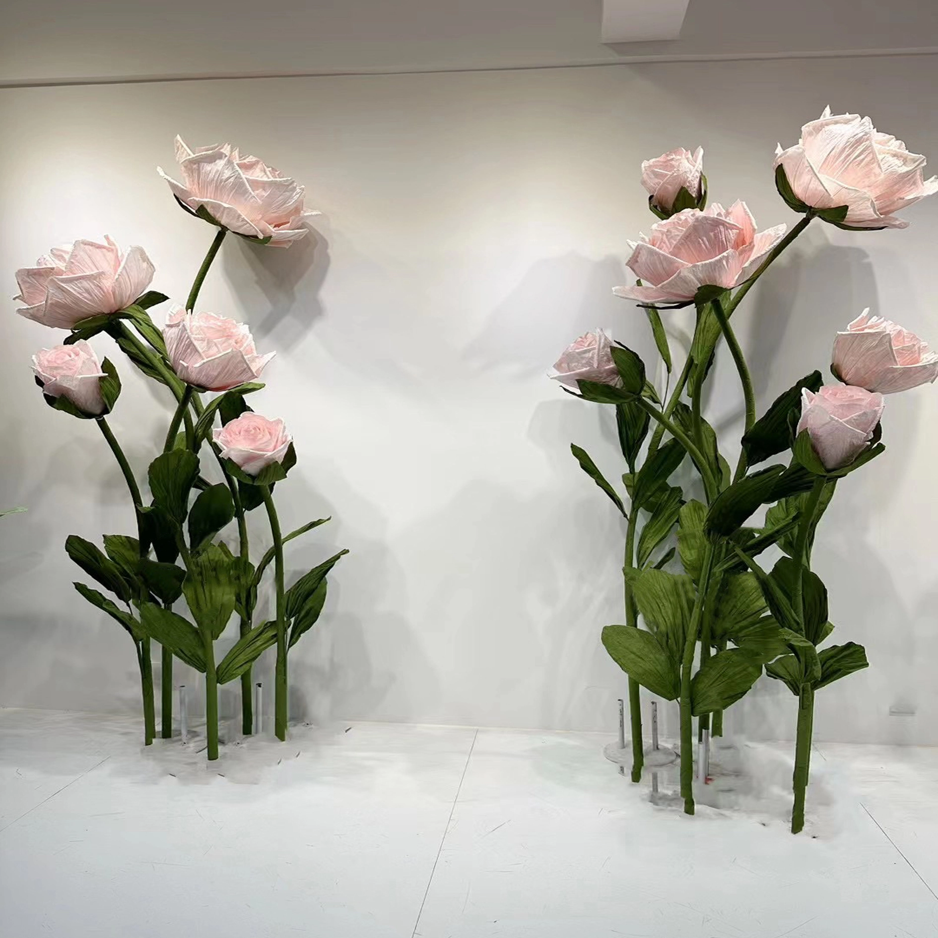 Set floral gigante de color rosa rosa hecho a mano