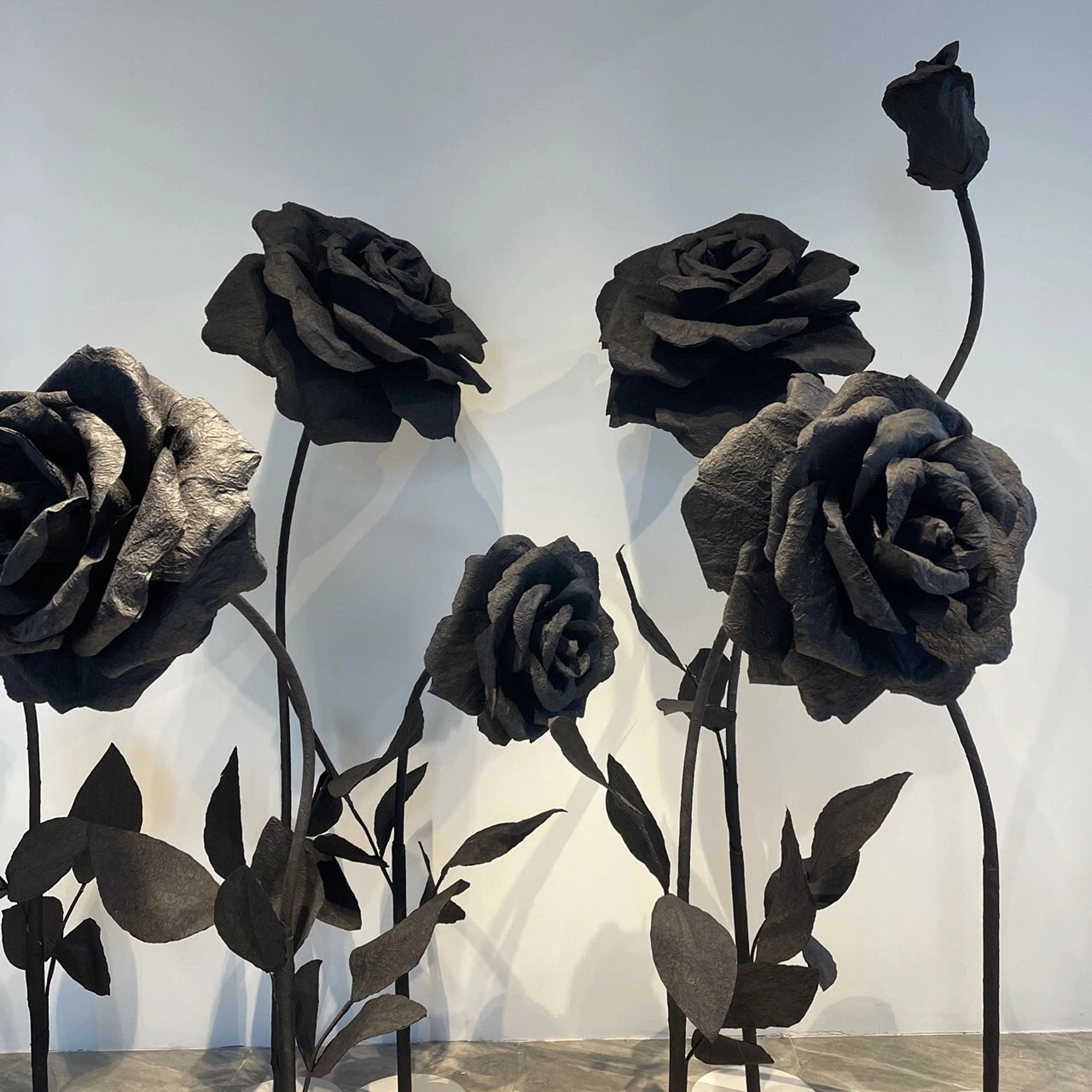 Rose de papel romántico negro