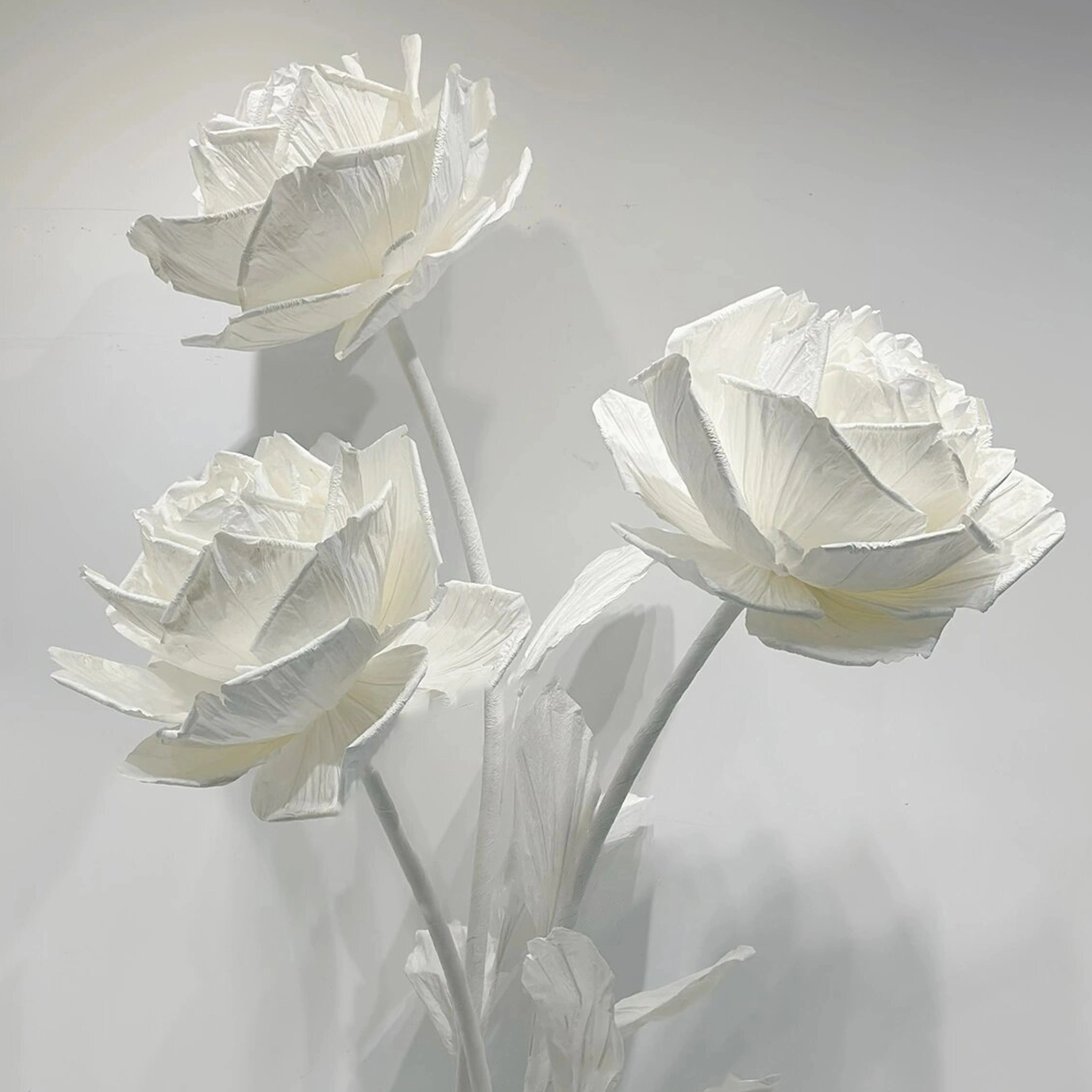 Rose de papel romántico blanco