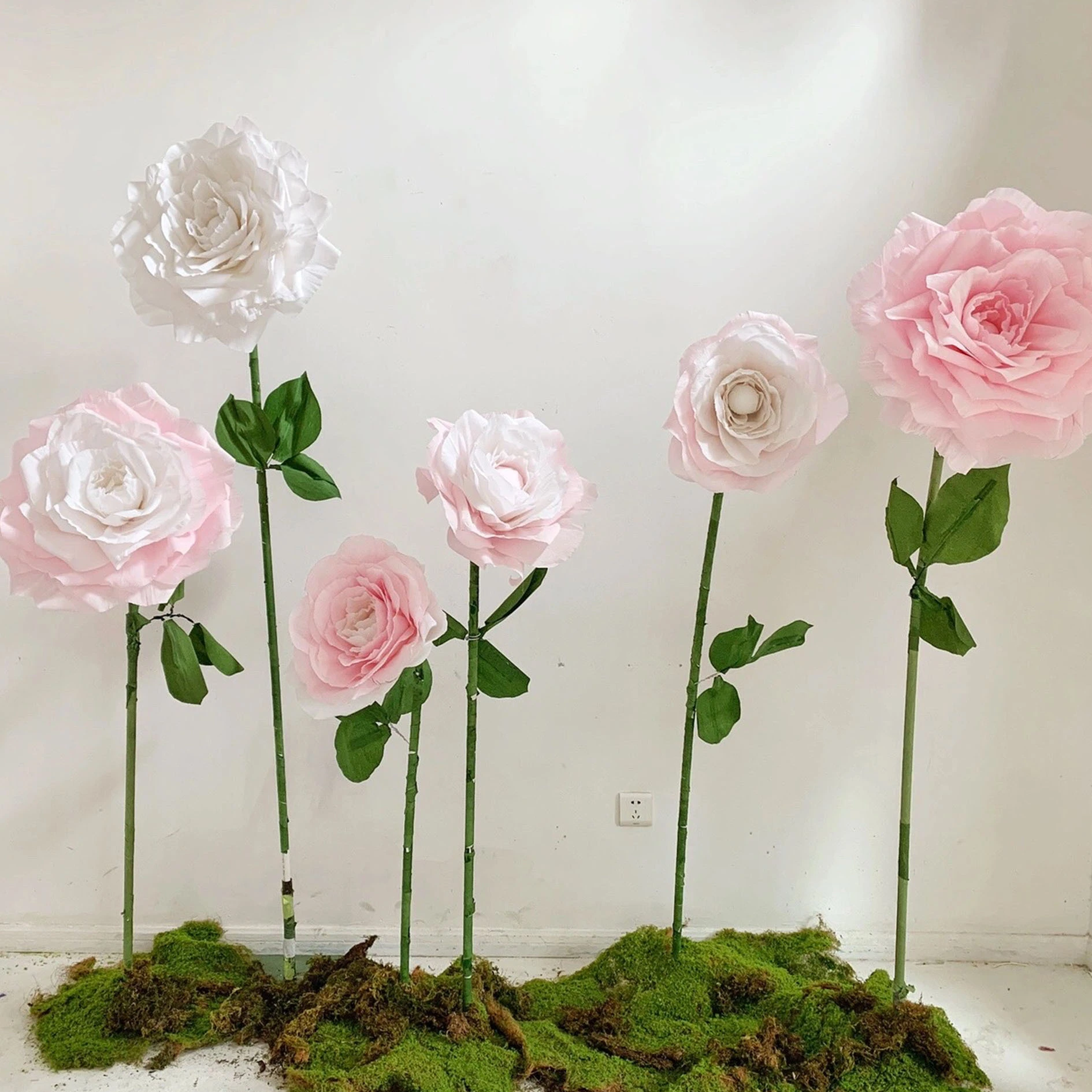 Conjunto floral hecho a mano gigante