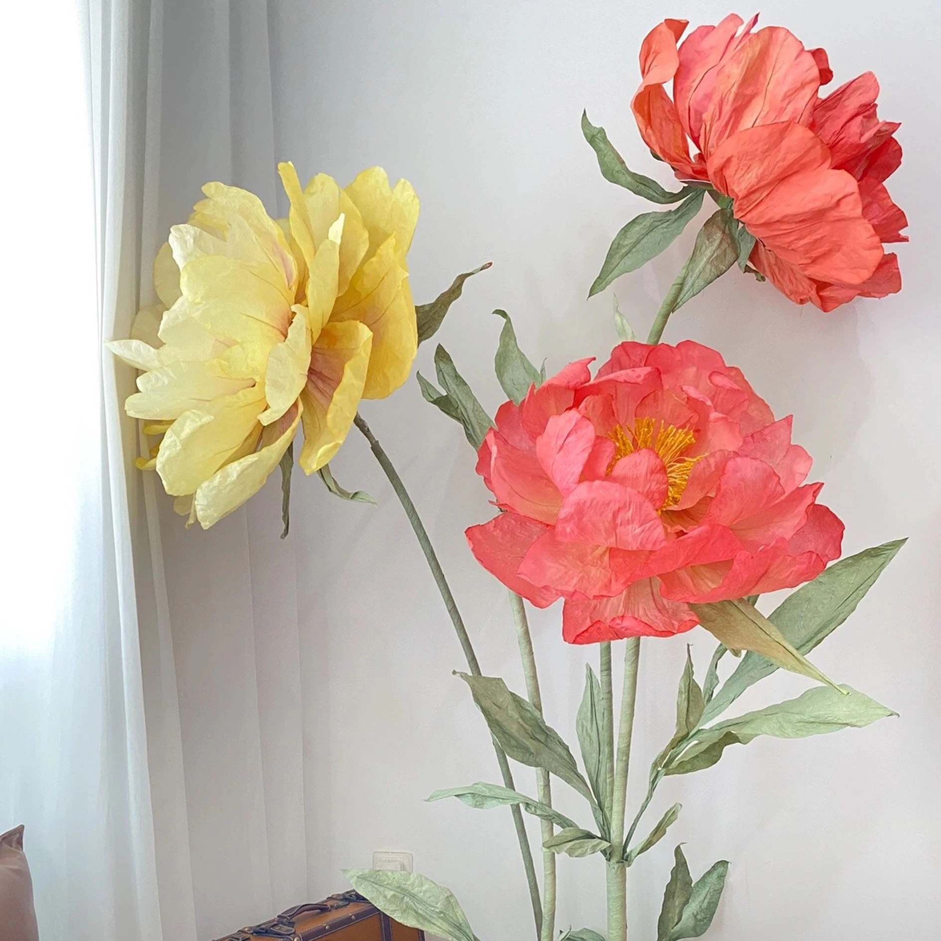 Flores de papel gigante