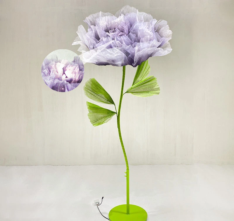 Flores de peonía de organza gigante