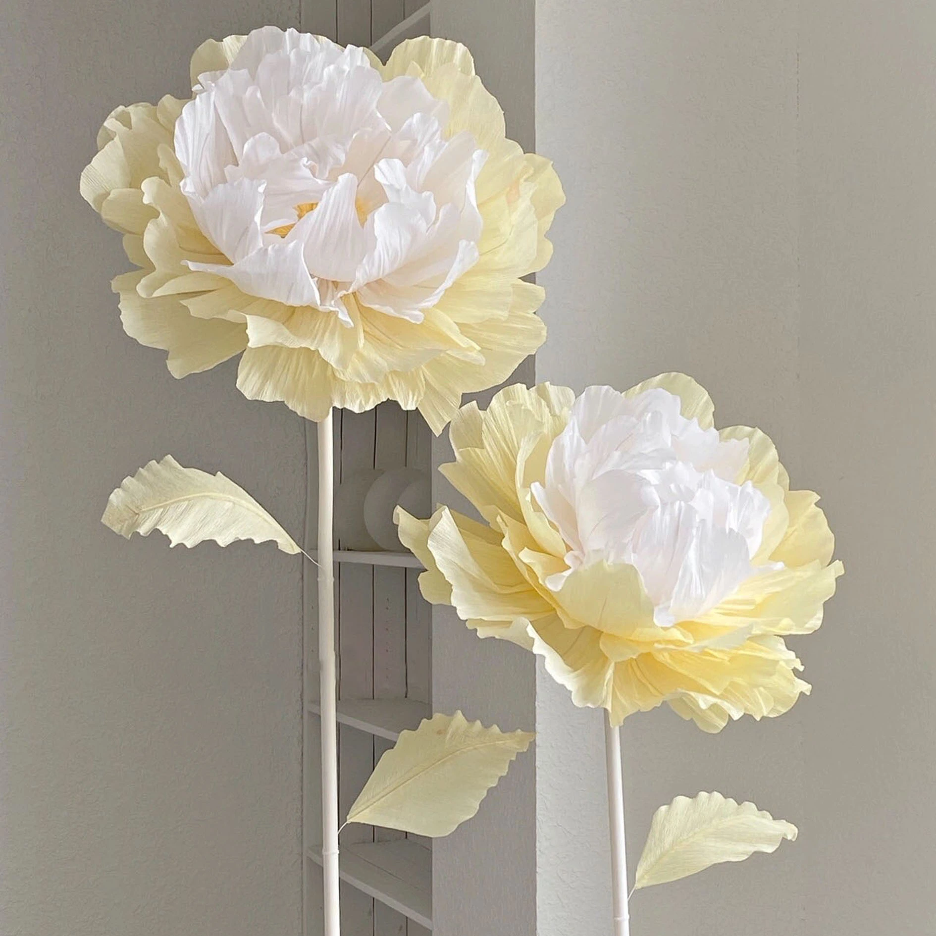 Flores gigantes de papel crepe