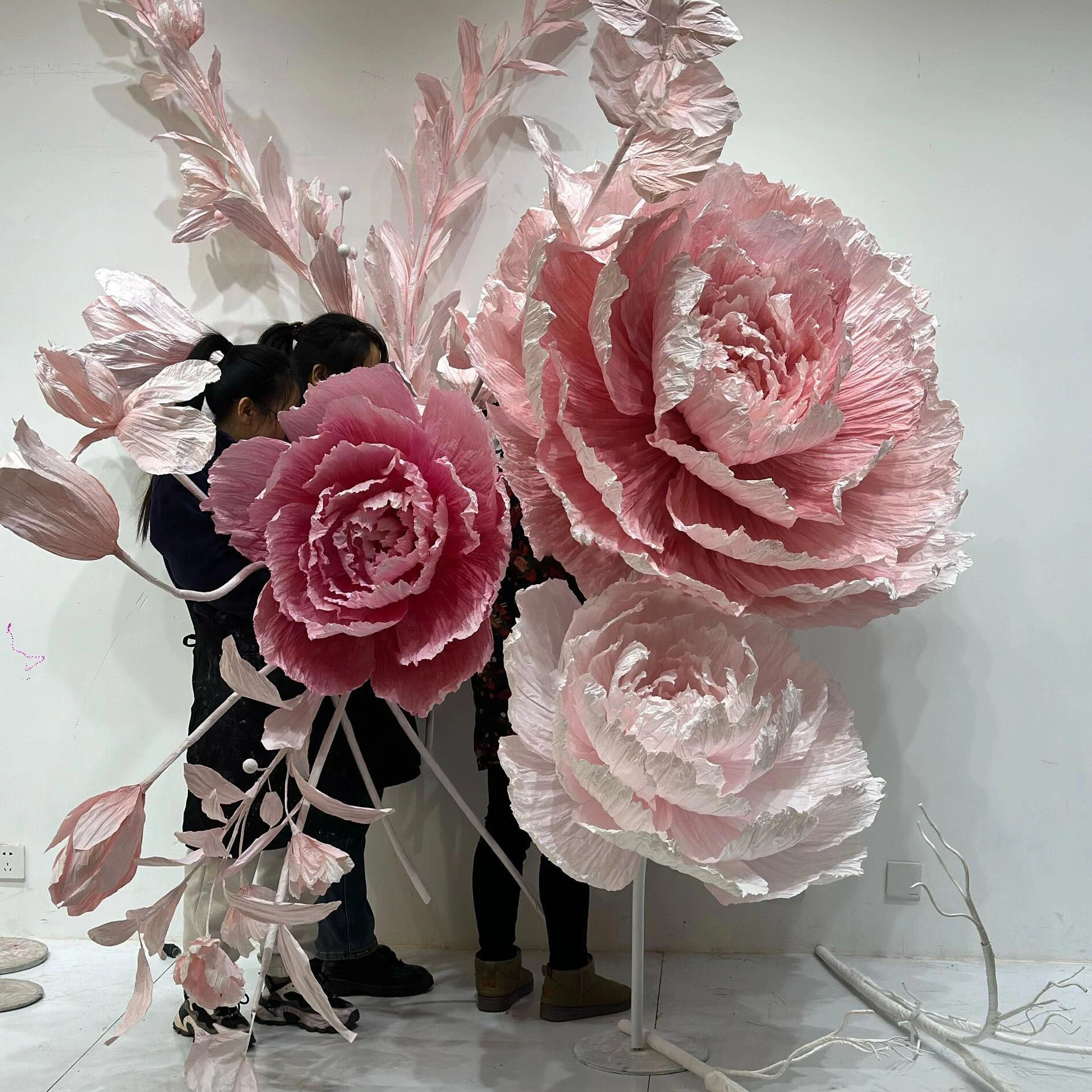 Peony de papel gigante